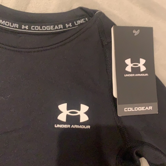 Underarmour long sleeves black shirt kid boy blouse - Picture 2 of 5